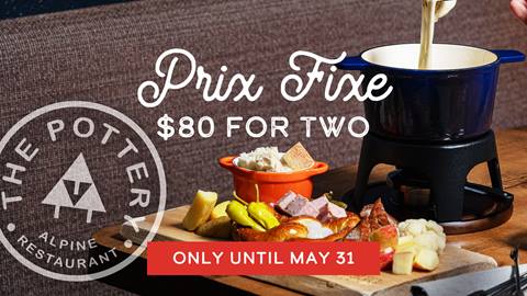 Prix Fixe Dinner for Two at The Pottery Alpine Restaurant