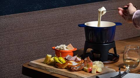 Cheese Fondue at The Pottery Restaurant
