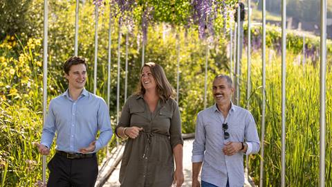 a group of people walking
