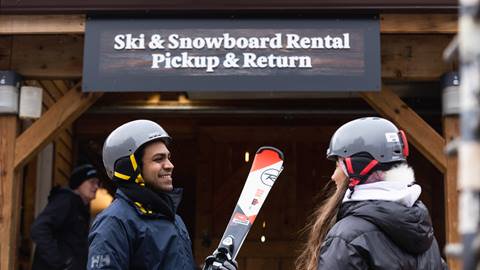 Ski & snowboard rental pick & return