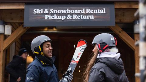 Ski &amp; snowboard rental pick &amp; return.
