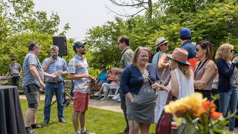 A group of people enjoying the outdoors at Blue Mountain Resort