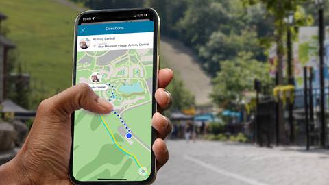 Blue Mountain App Mockup Navigation