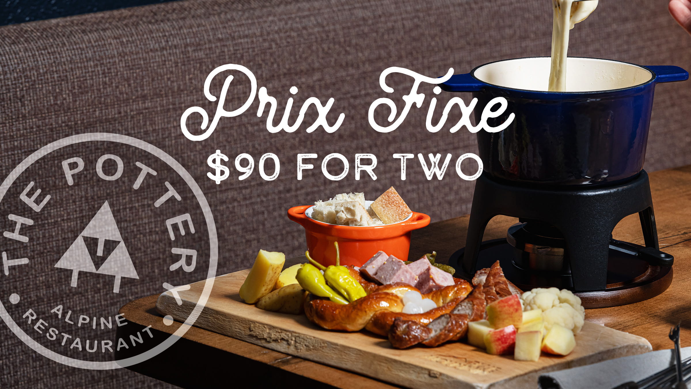 Prix Fixe Dinner for Two at The Pottery Alpine Restaurant