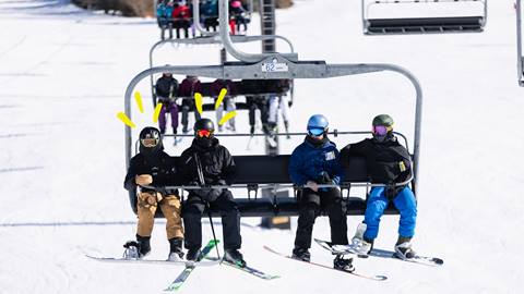 going up the chairlift