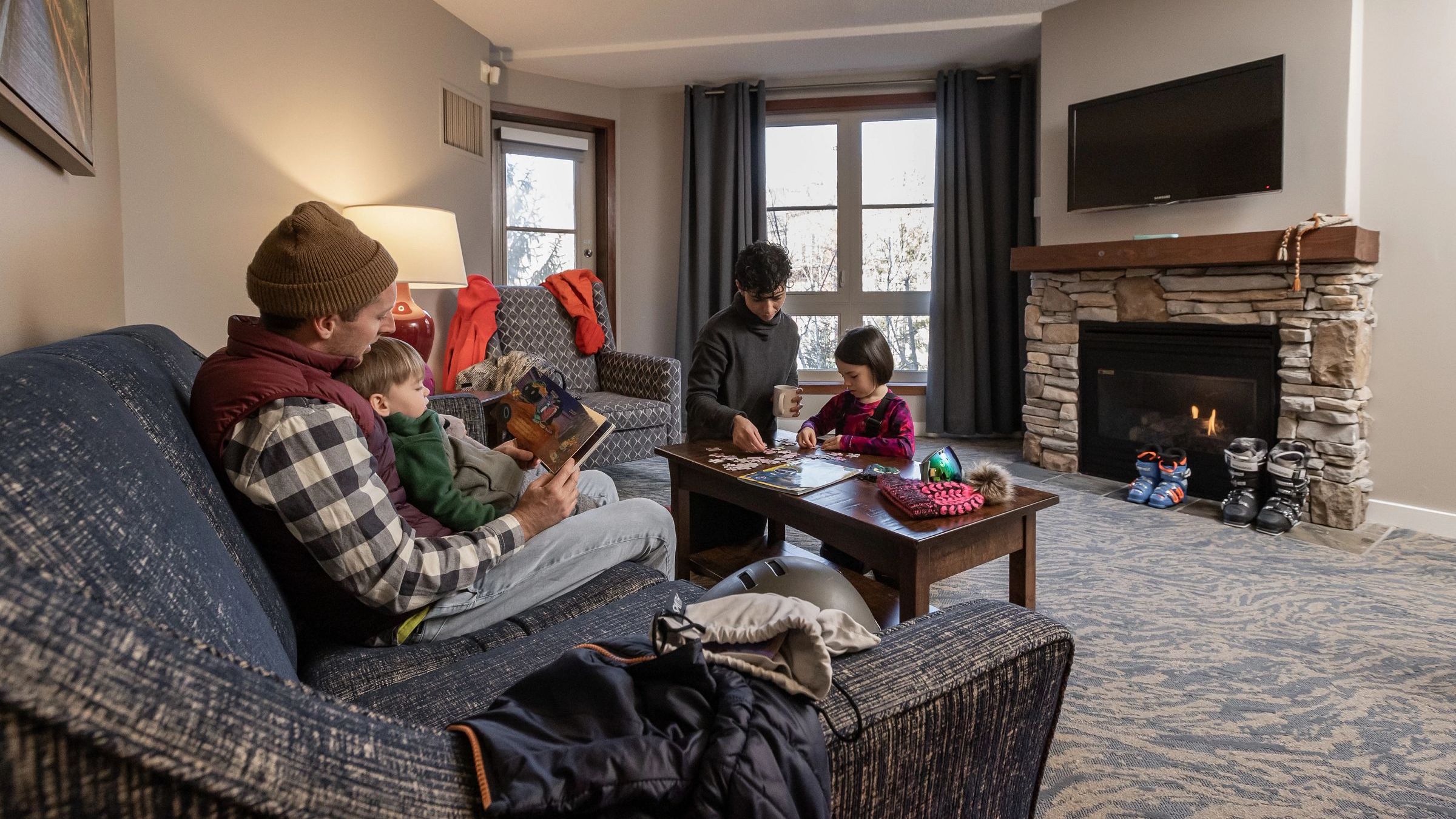 Family in Blue Mountain Hotel