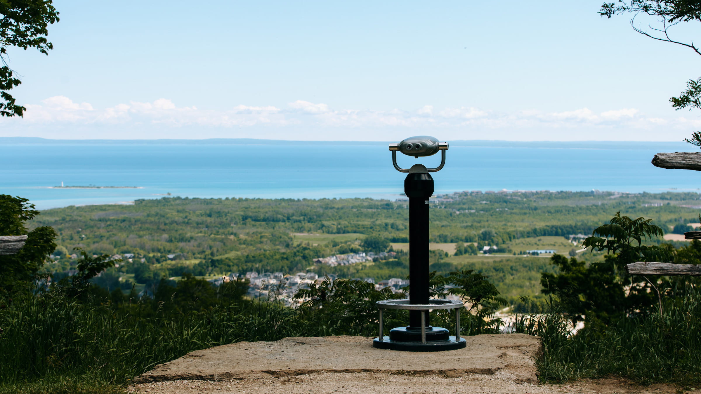 Scenic view of Blue Mountain Resort overlooking Georgian Bay 