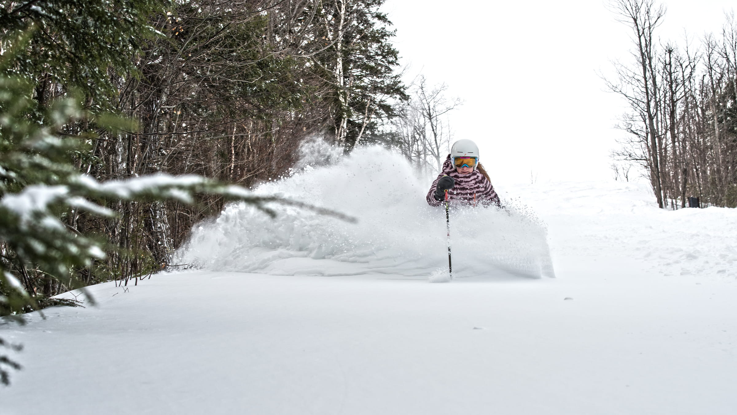 Skier on hill at Blue Mountain during POW Day