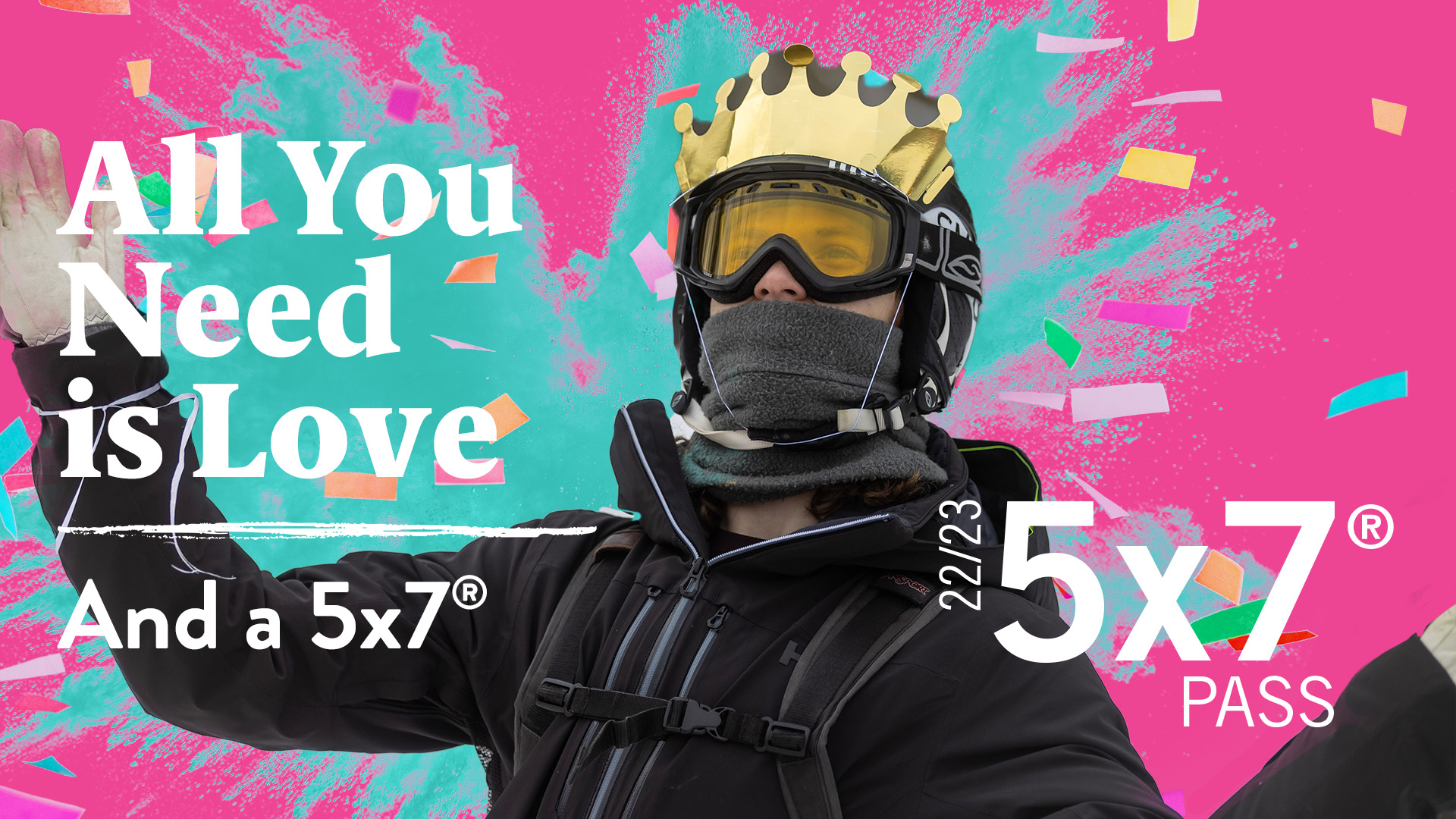 All you need is Love and a 5x7 Pass with a pass holder photo at Blue Mountain 