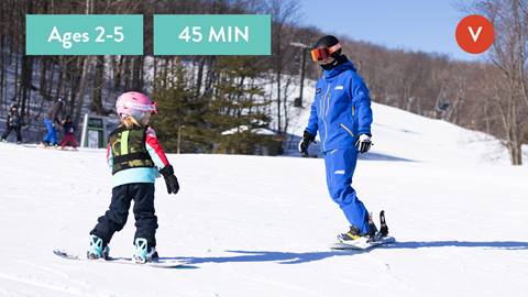 Tiny Tot Snowboard Lessons - 45 Minutes - Village