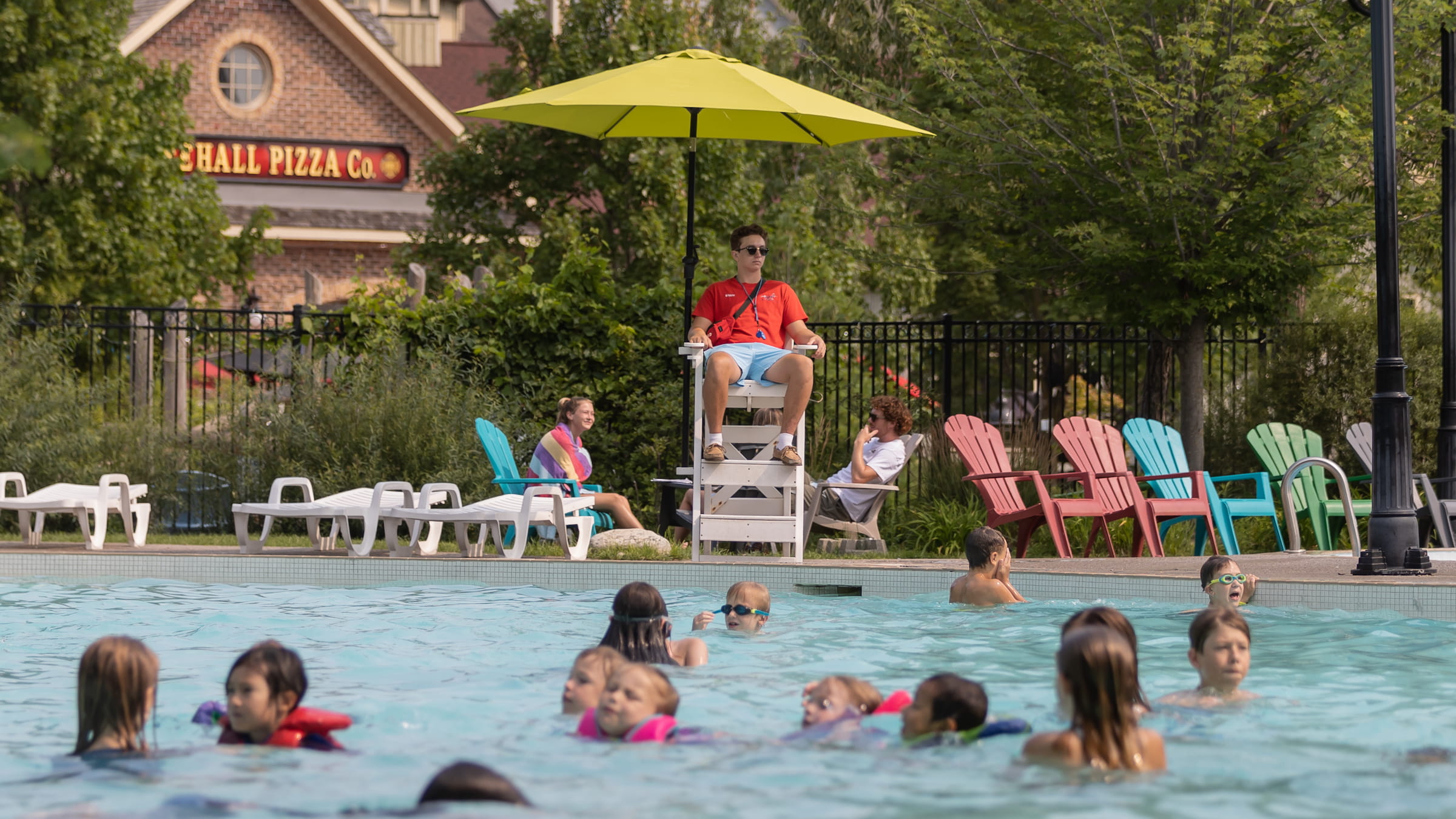 Lifeguard on duty at Plunge pool at Blue Mountain