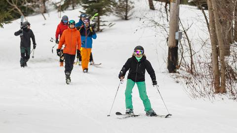 Group of people during ski touring at Blue Mountain
