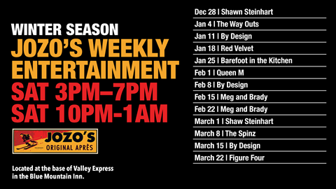 Jozo's Weekly Entertainment Schedule