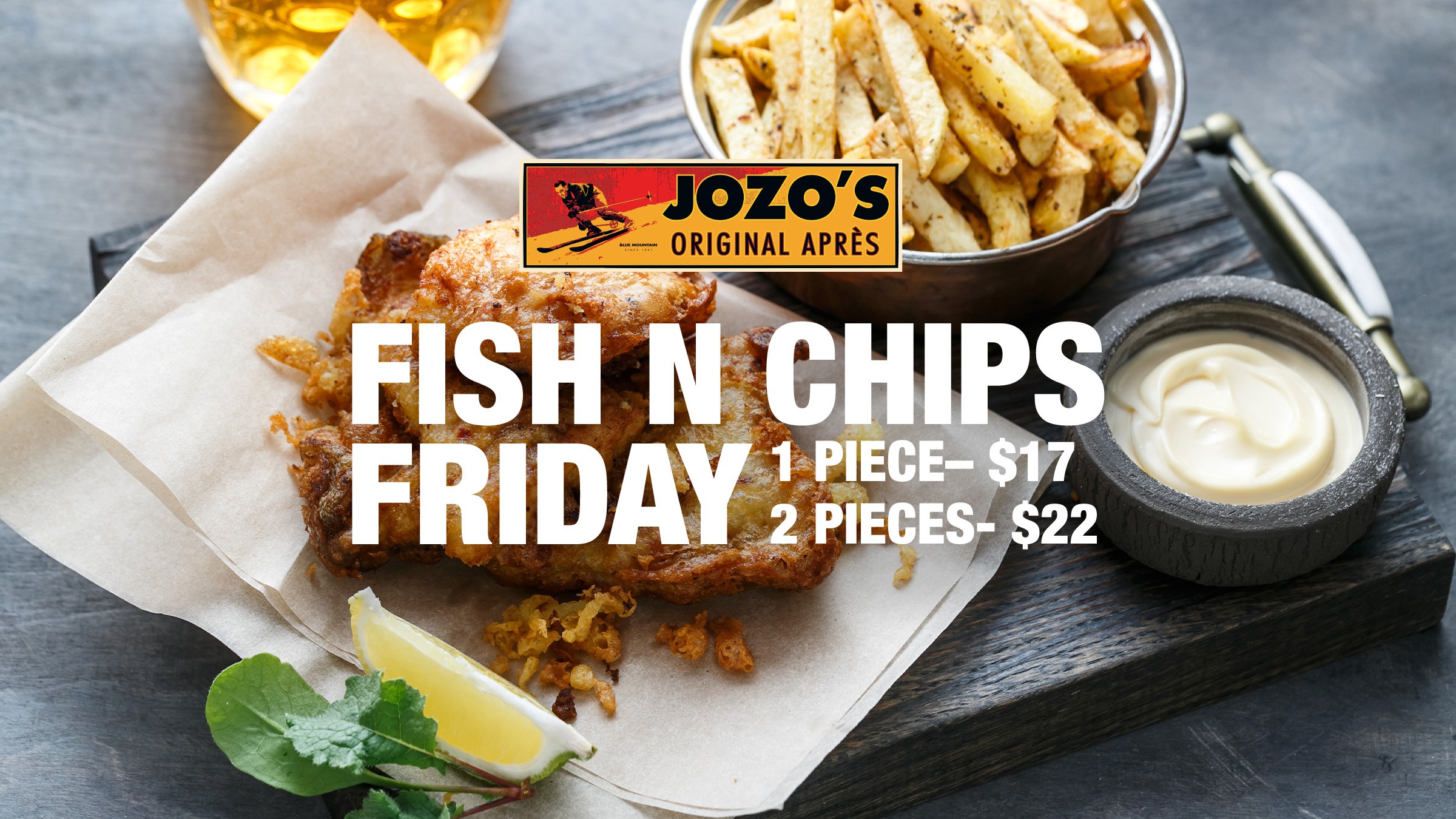 Fish N Chips (1 piece for $16 or 2 pieces for $21) at Jozo's Bar