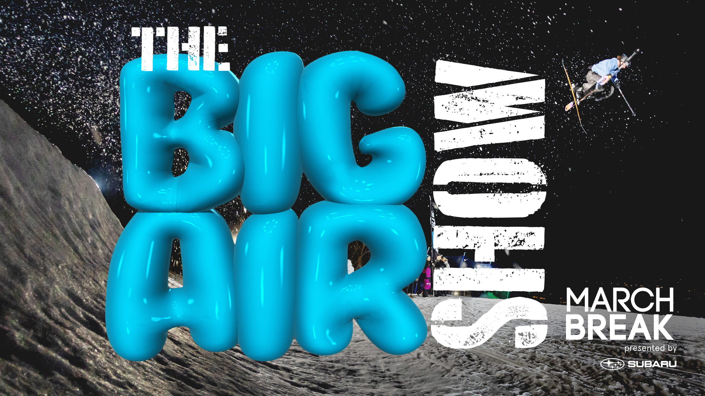 Blue Mountain's The Big Air Show Logo for March Break presented by Subaru