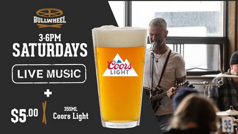 Live Music at Bullwheel Pub (Saturdays from 3PM - 6PM)