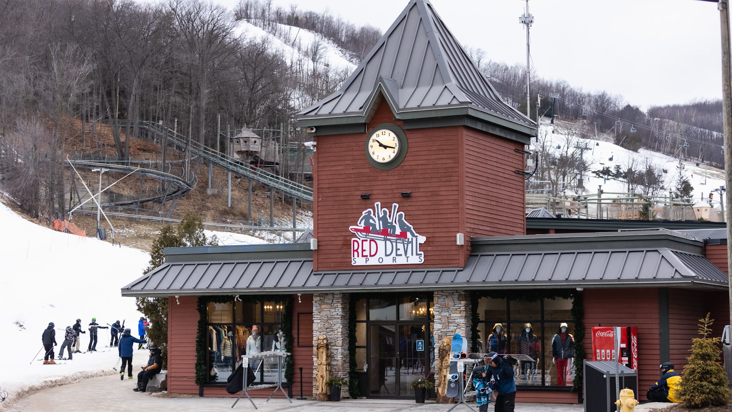 Red Devil storefront at the base of hill at Blue Mountain Resort