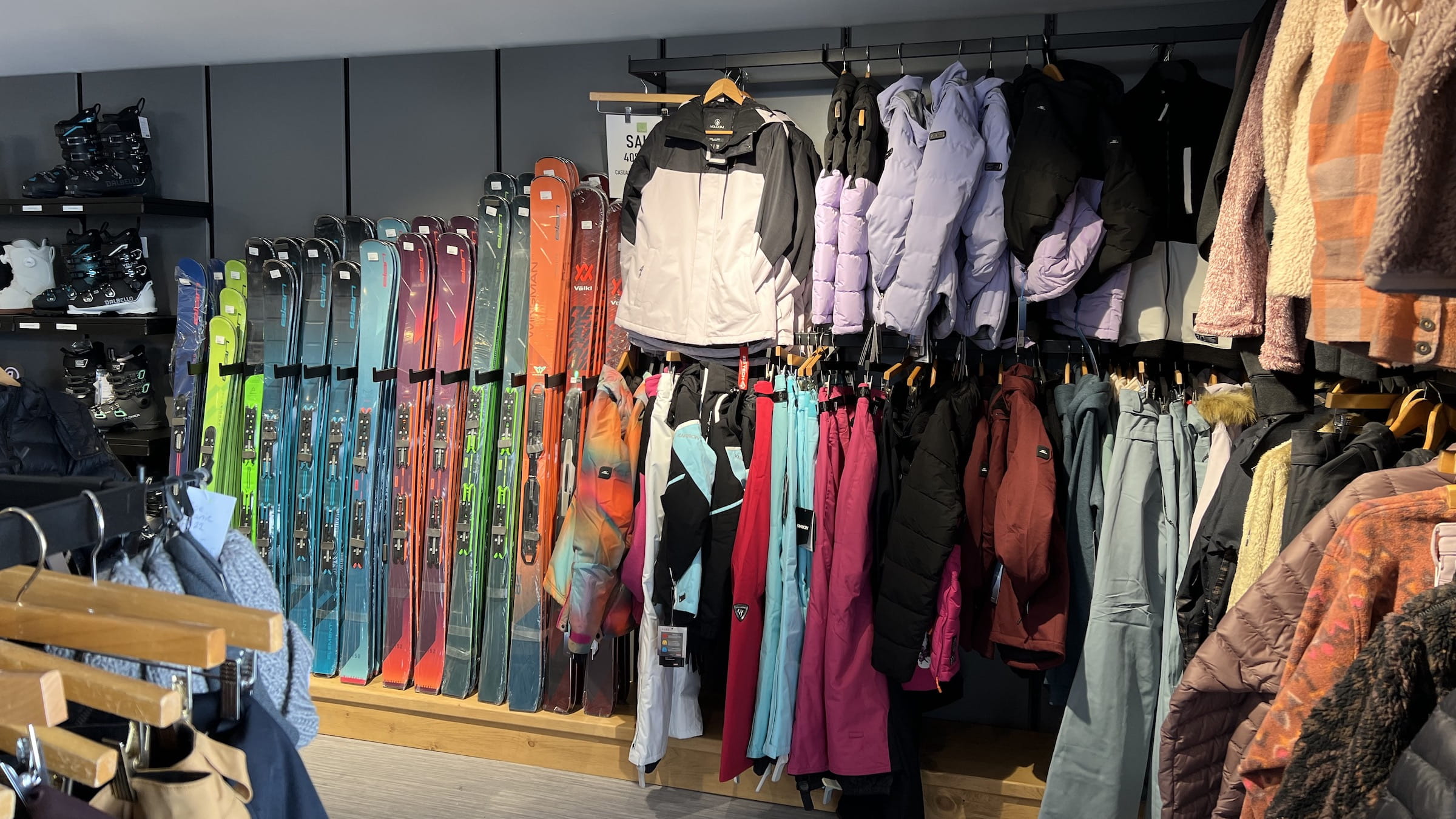Skis, snowboards, and outerwear at Lifted Store for Shopping at Blue Mountain Resort