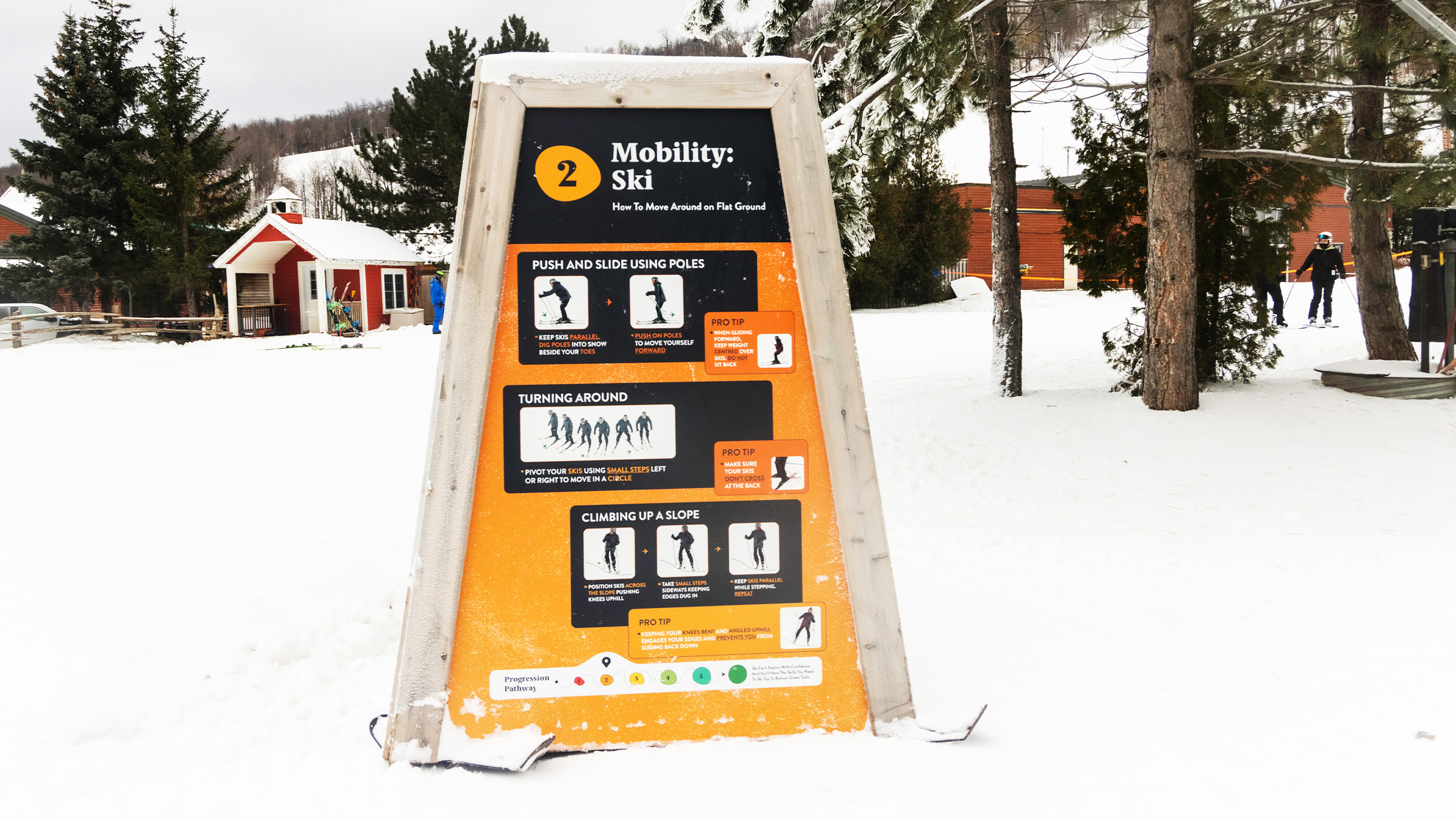 Snow How Pillar 2 for learning how to ski or snowboard at Blue Mountain using Self-Learn System