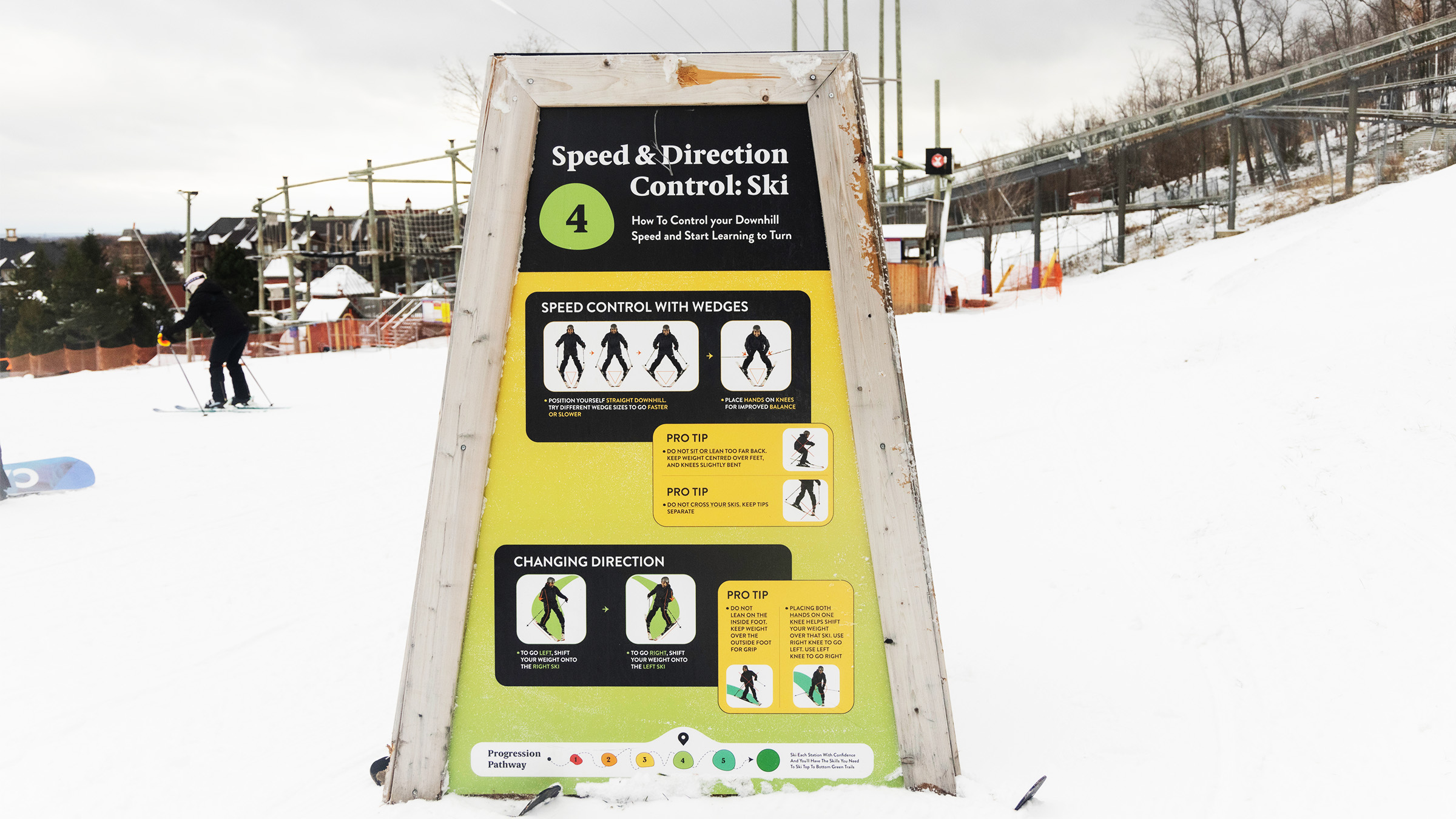 Snow How Pillar 4 for learning how to ski or snowboard at Blue Mountain using Self-Learn System
