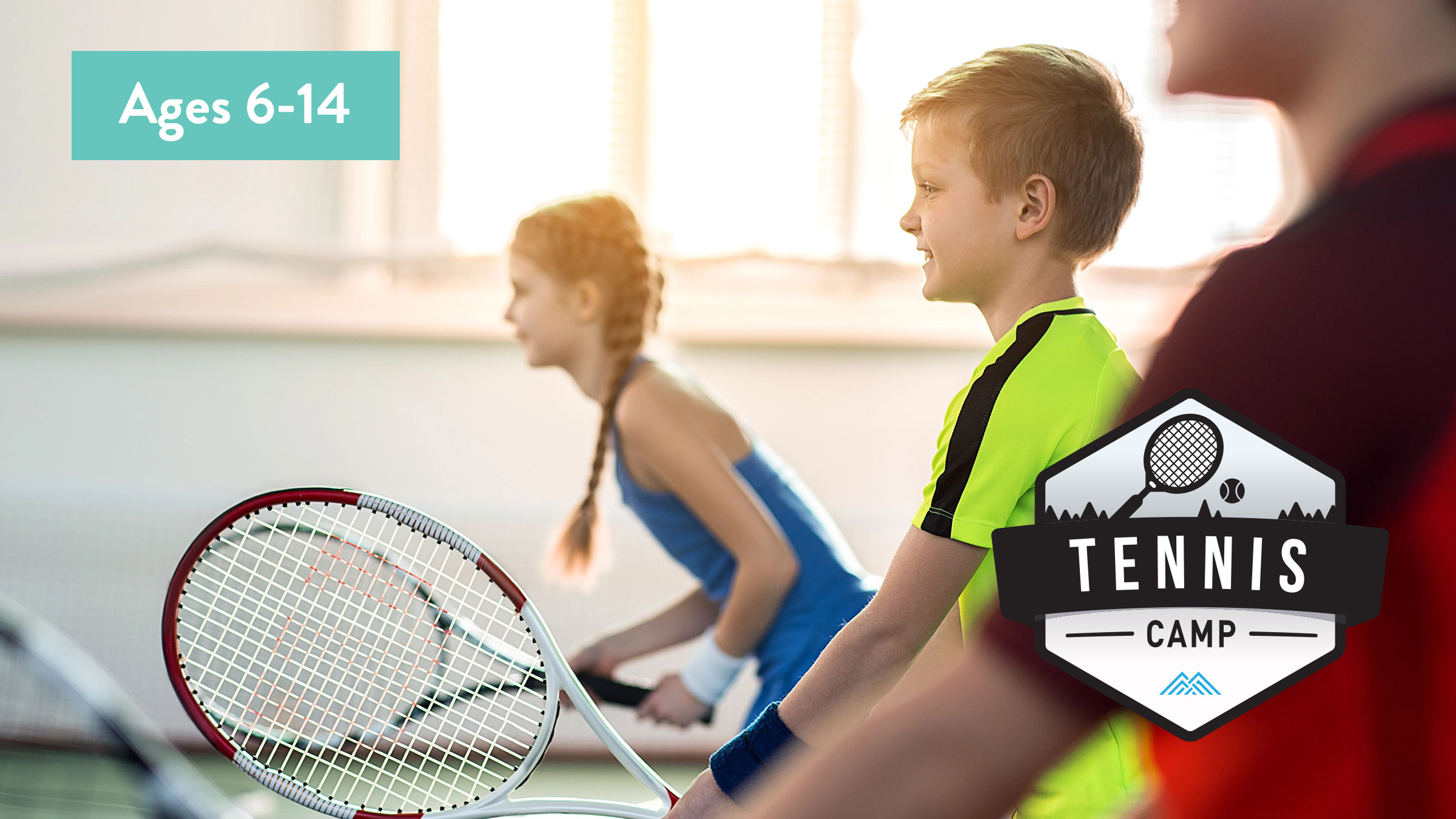Kids playing tennis at Tennis Summer Camp for Kids at Blue Mountain