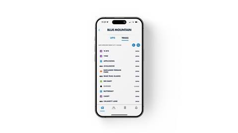 Ikon App - Blue Mountain Trails Screen