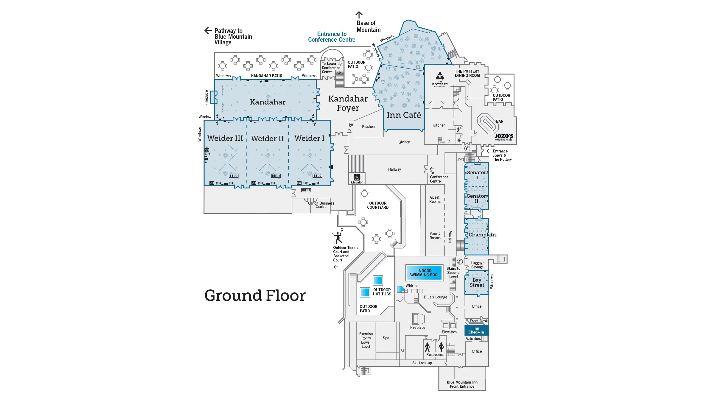Blue Mountain Inn Conference Centre Ground Floor Layout