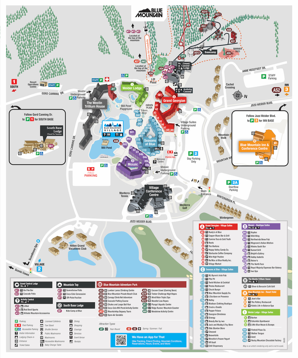 Village Map Blue Mountain