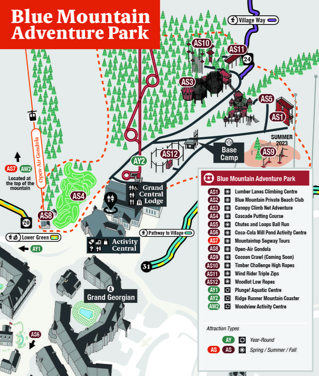 2023 Adventure Park Map