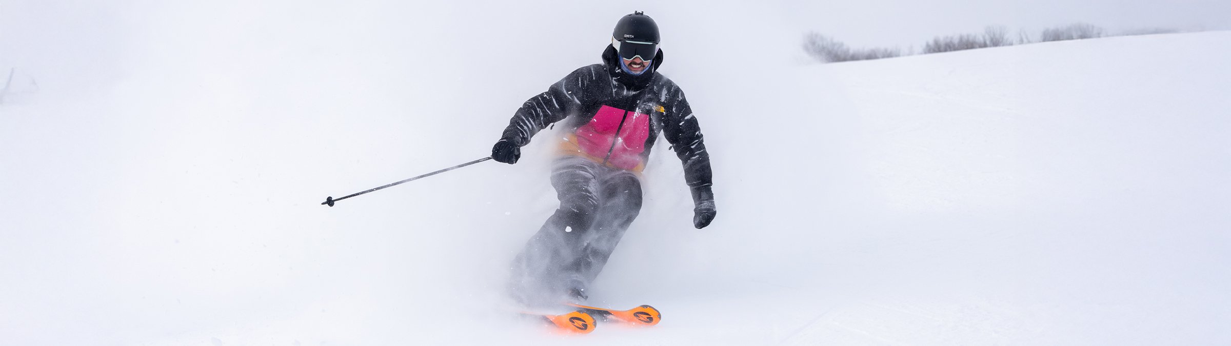 a man skiing