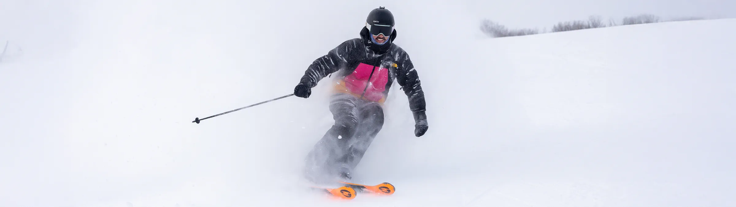 a man skiing