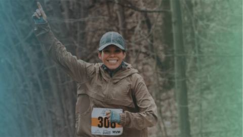 a woman running