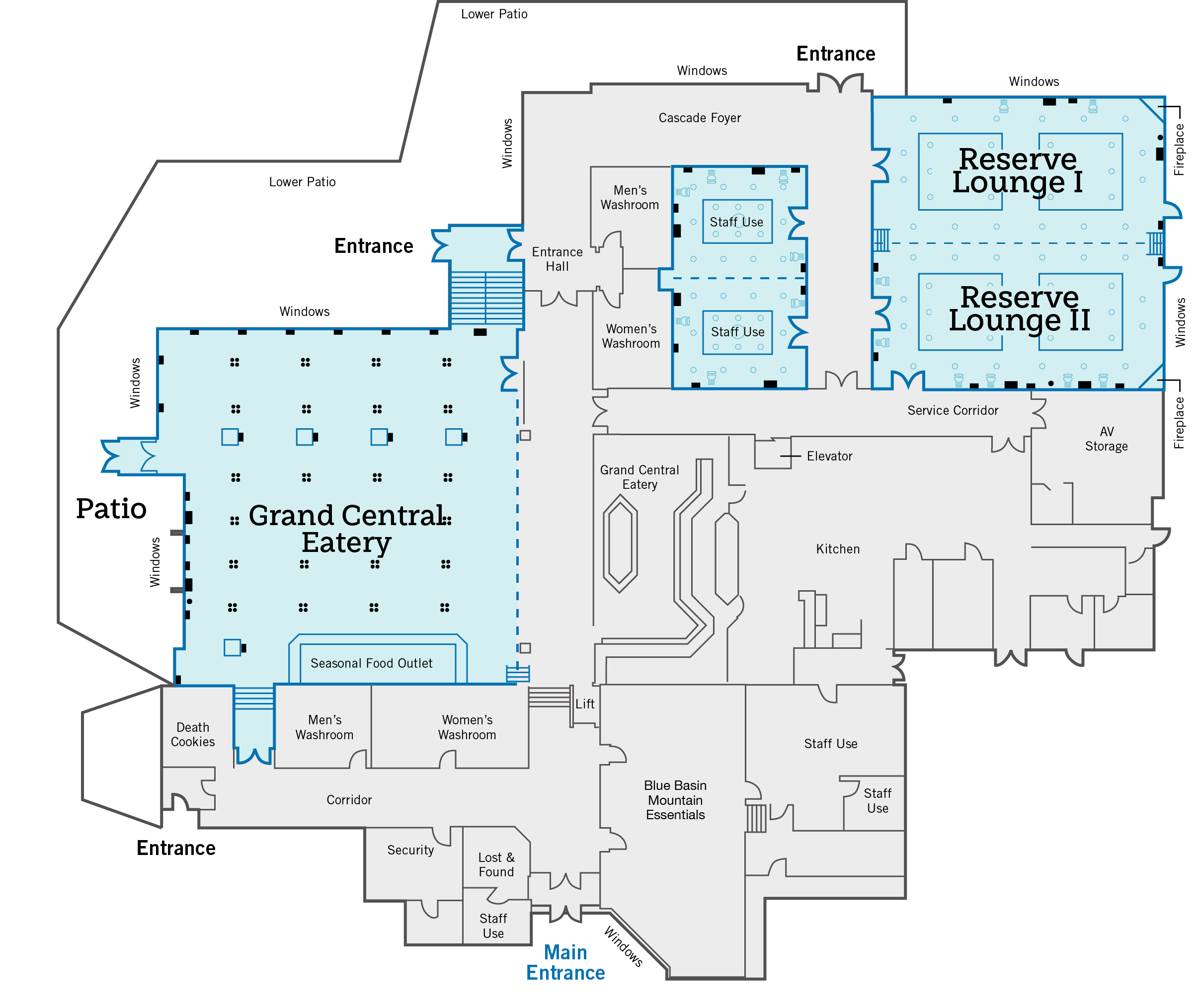Grand Central Lodge Conference Venue Layout