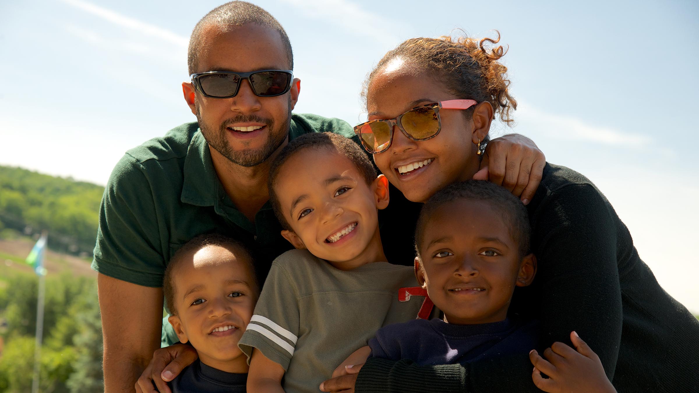 family in the village