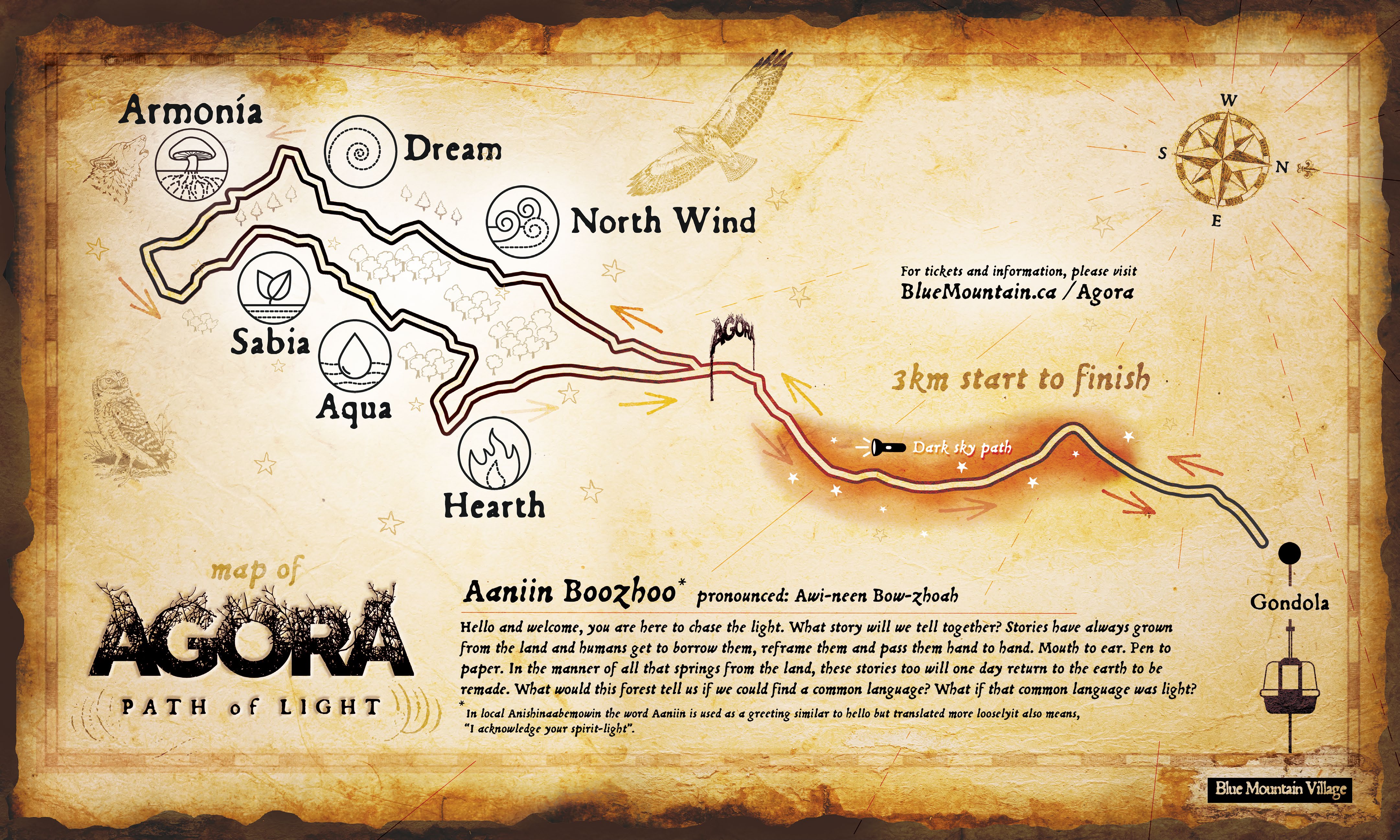 Agora Path of Light map