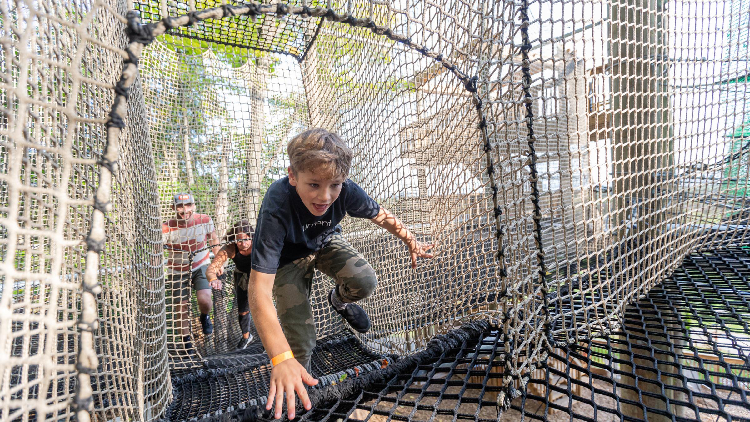People playing on Canopy Climb Net Adventure