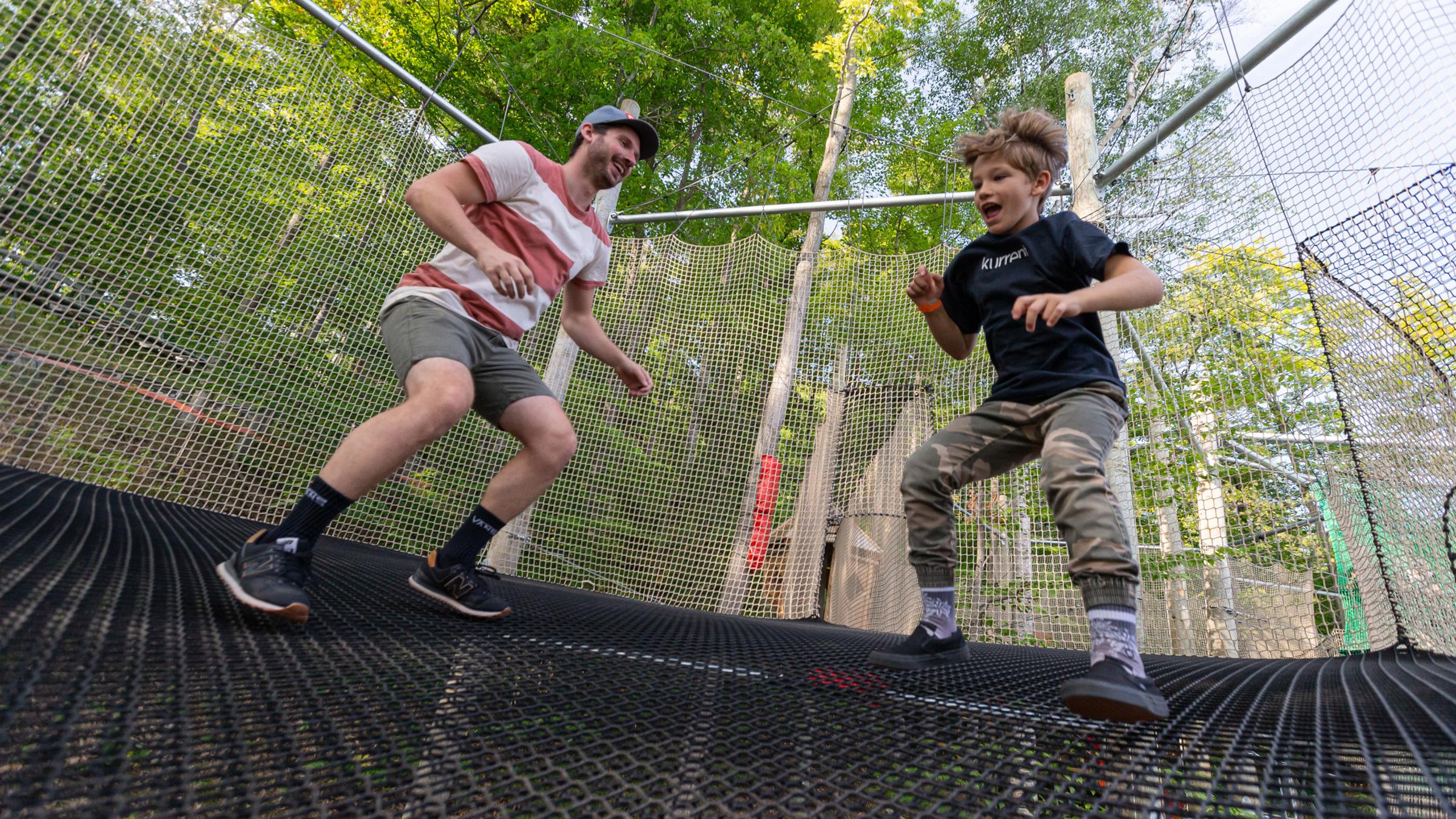 People playing on Canopy Climb Net Adventure