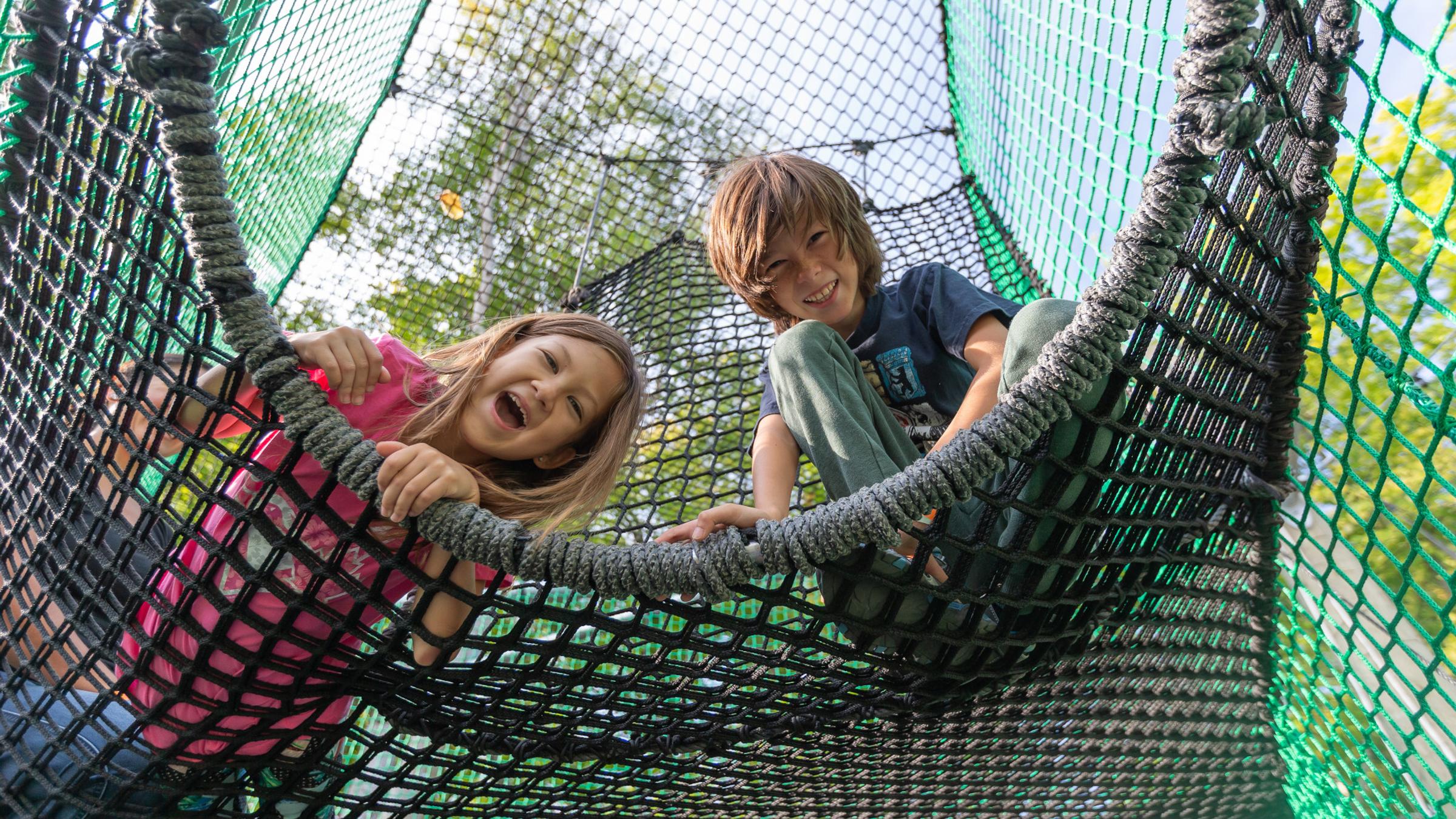 People playing on Canopy Climb Net Adventure