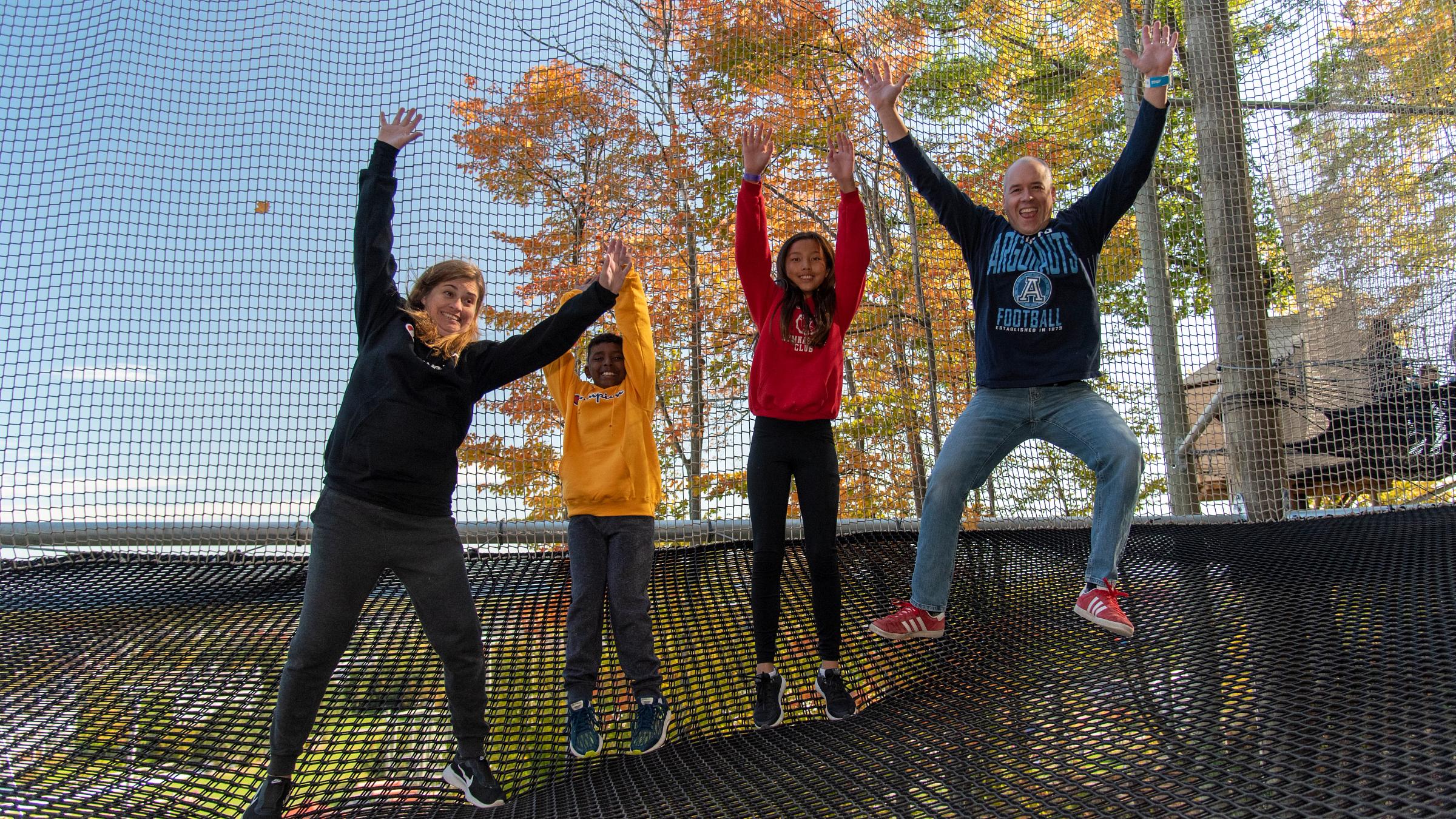 Canopy Climb, People Playing on Canopy Climb