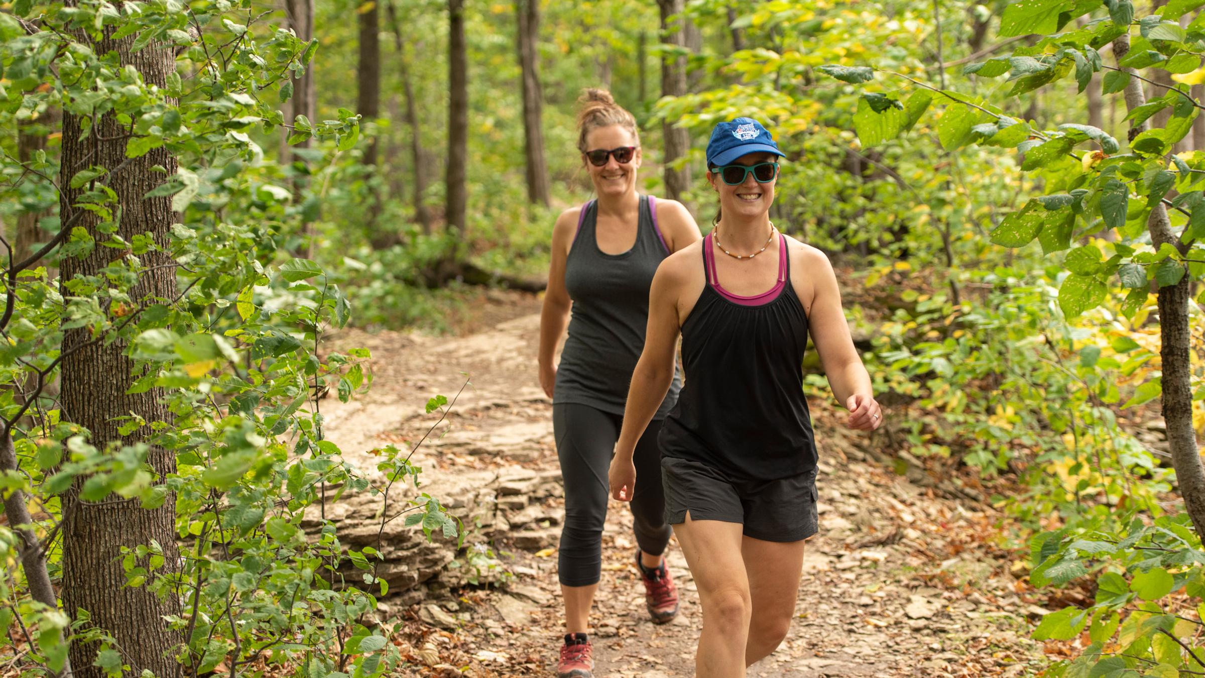 Women hiking