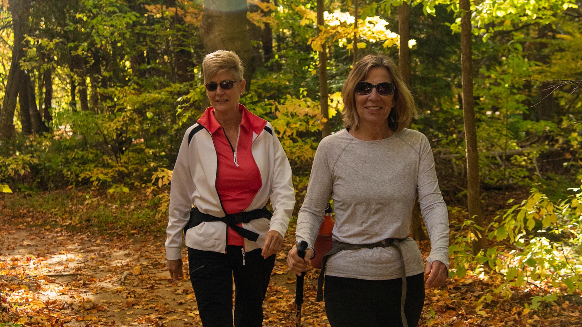 People Hiking in Fall