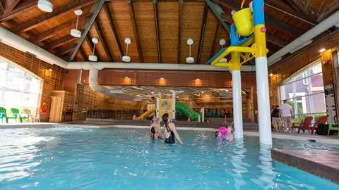 Families playing in the water at Plunge Aquatic Centre