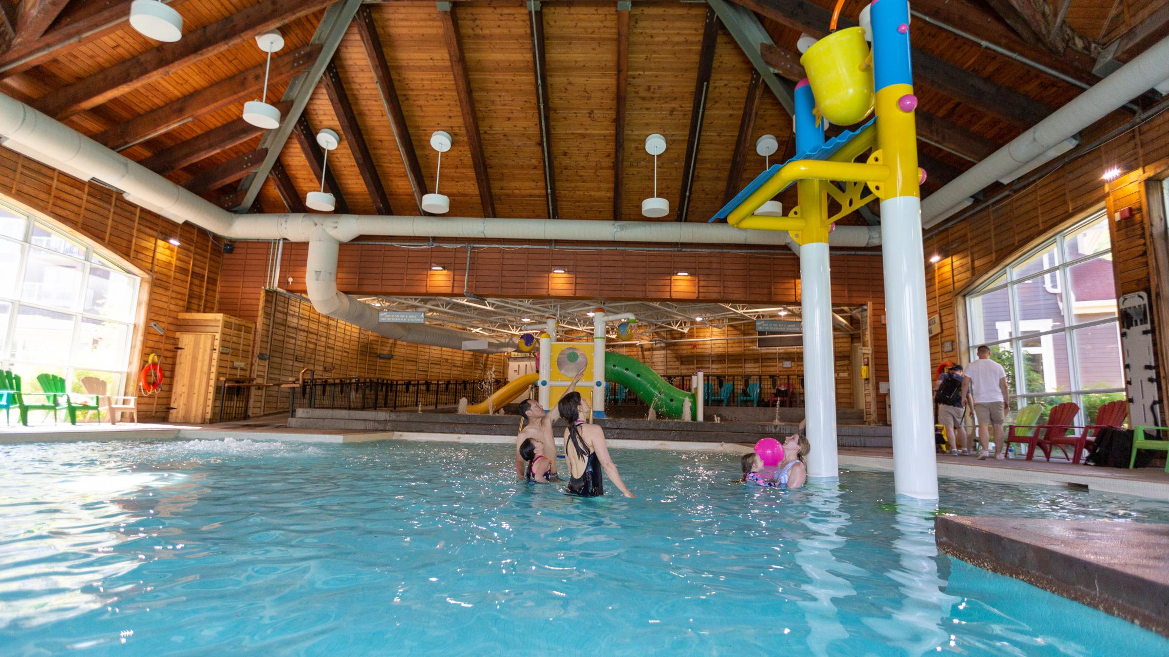 Families playing in the water at Plunge Aquatic Centre