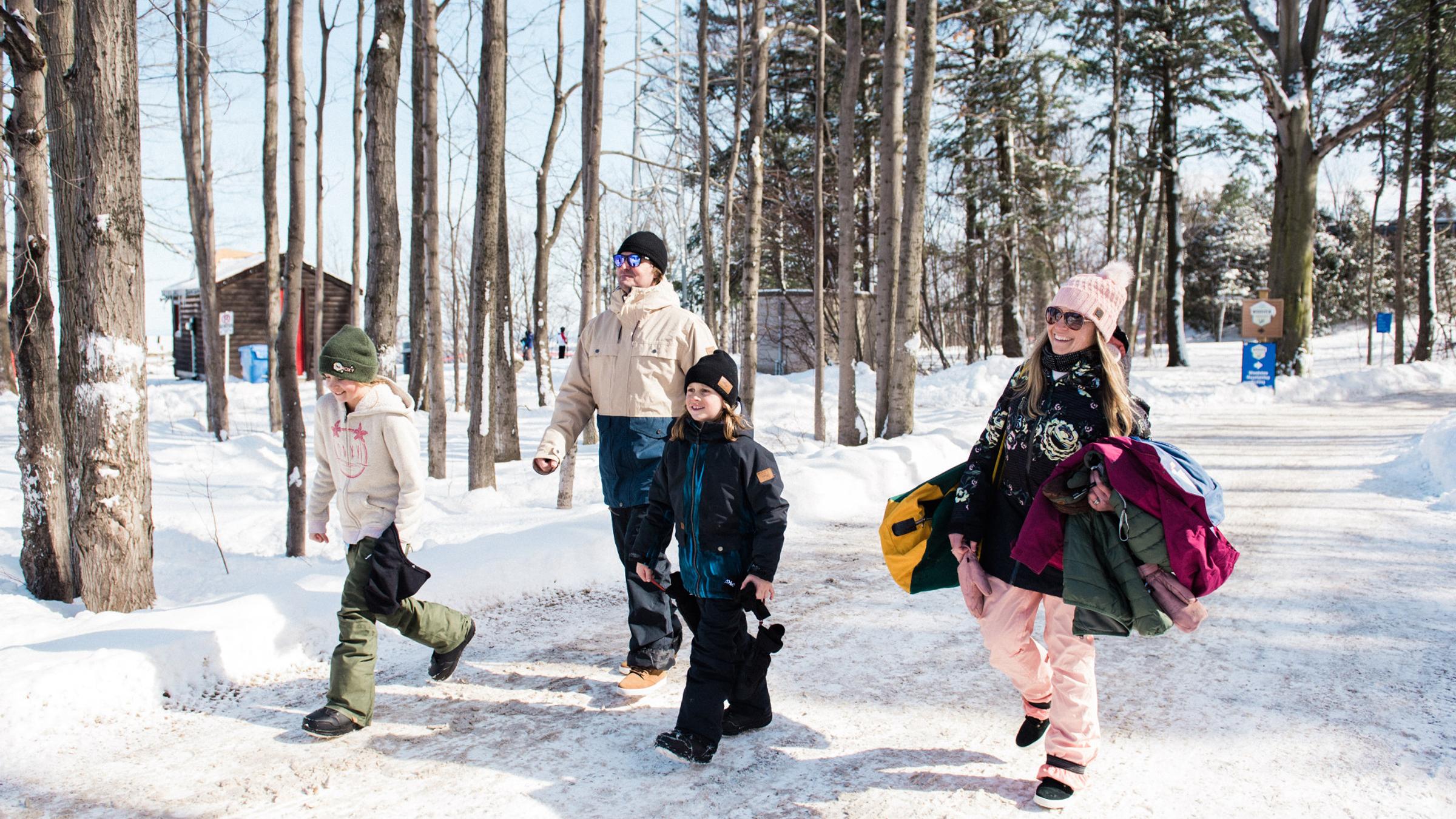 Family skating at Woodview Mountaintop Skating Loop