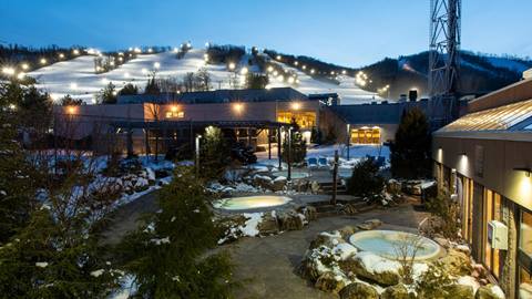 Blue Mountain Inn exterior in winter