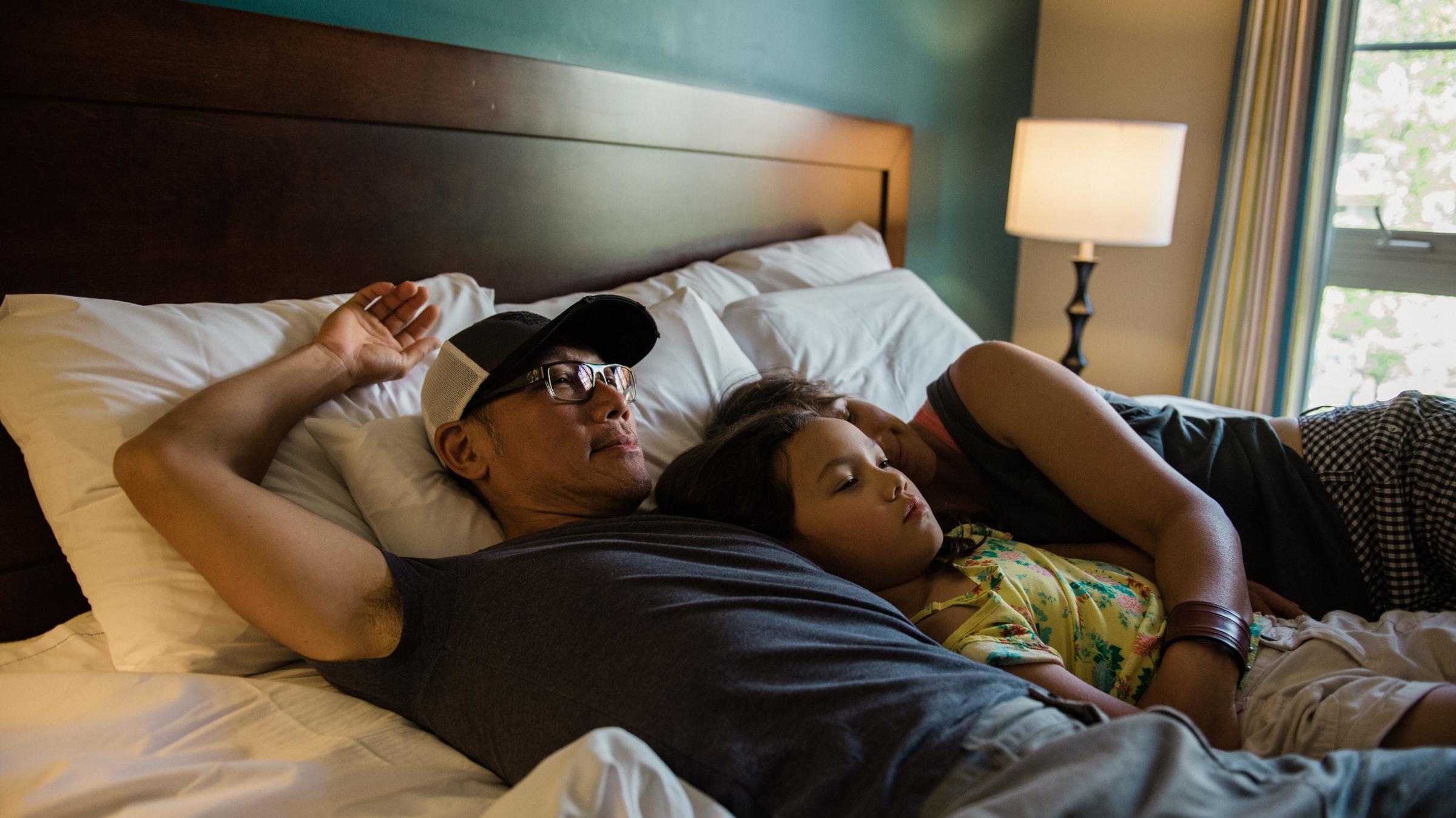 Family relaxing in Village Suite