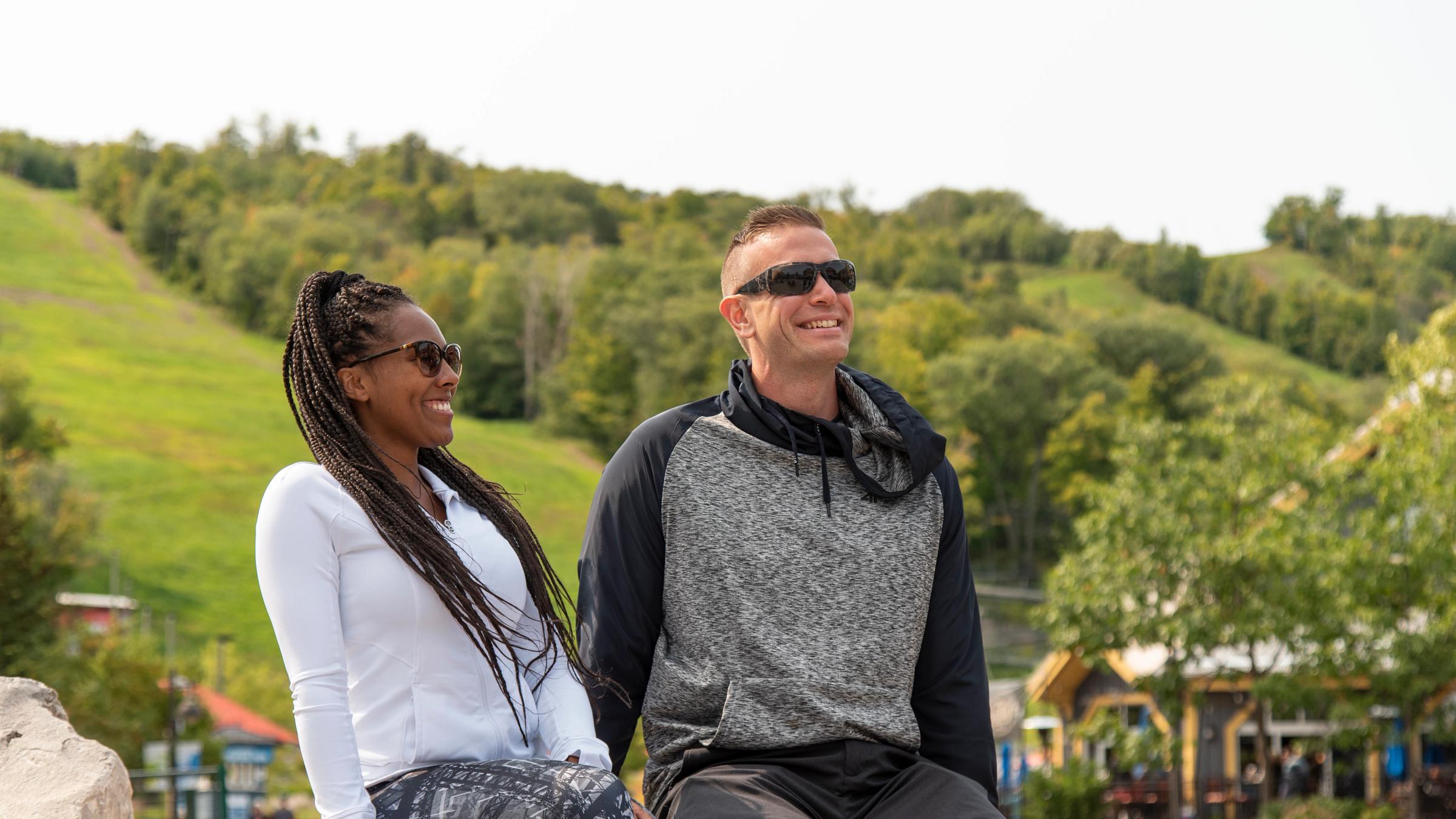People in Blue Mountain Village