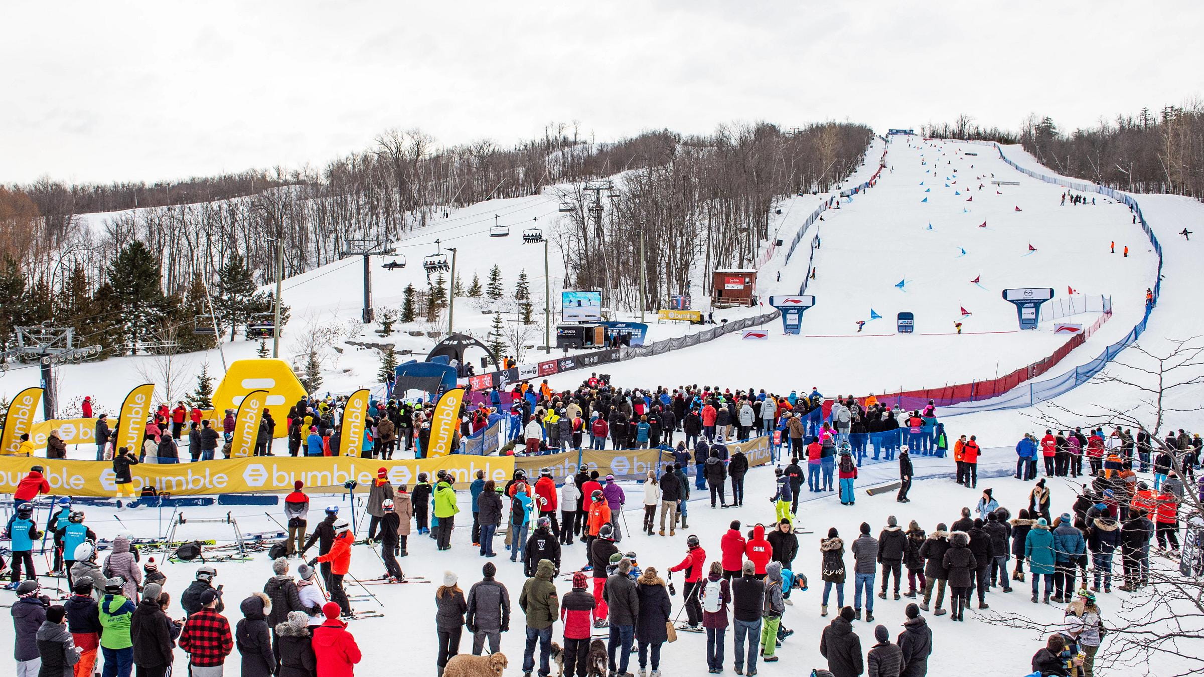Parallel Giant Slalom snowboard racing