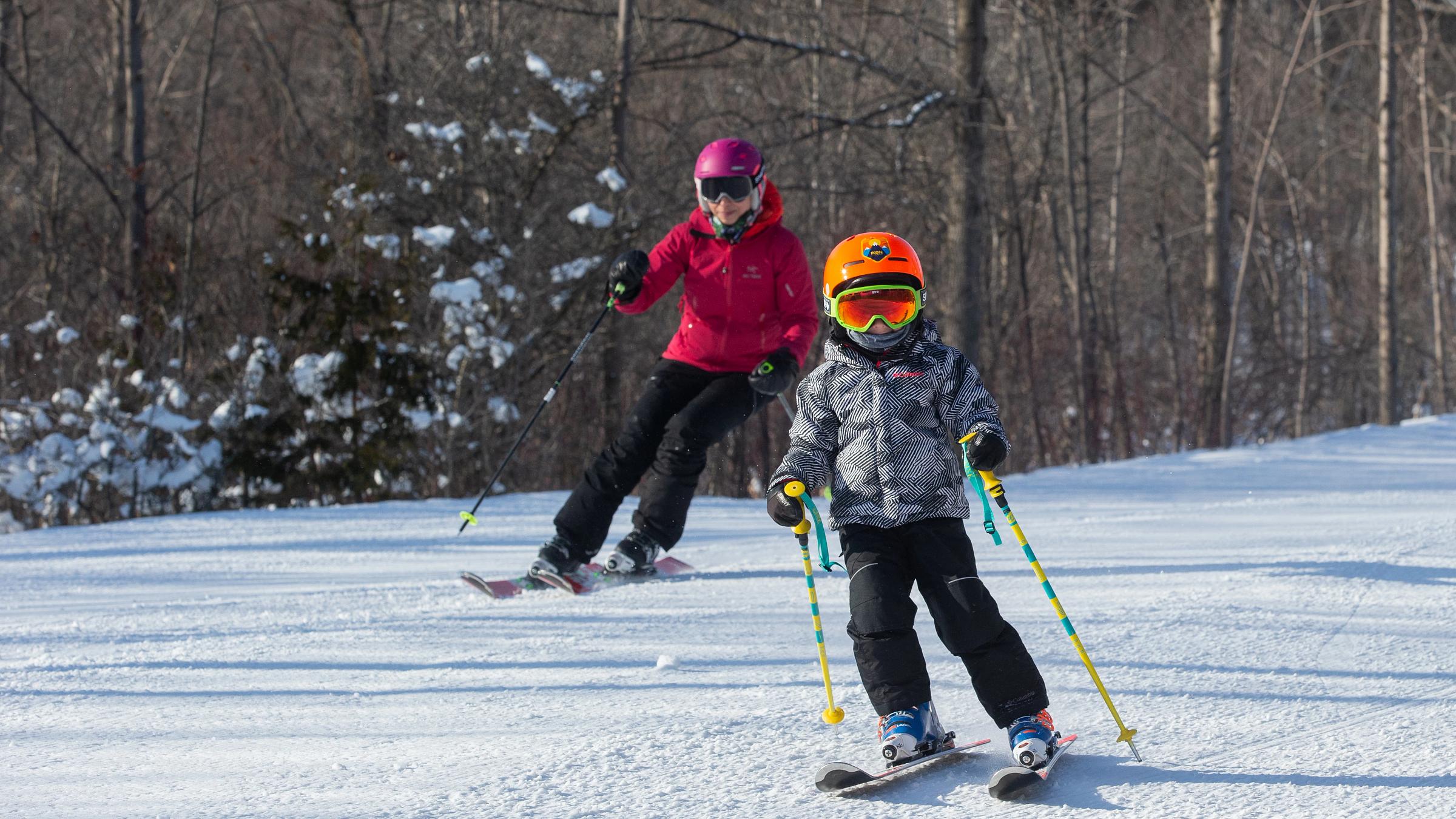 Families Skiing