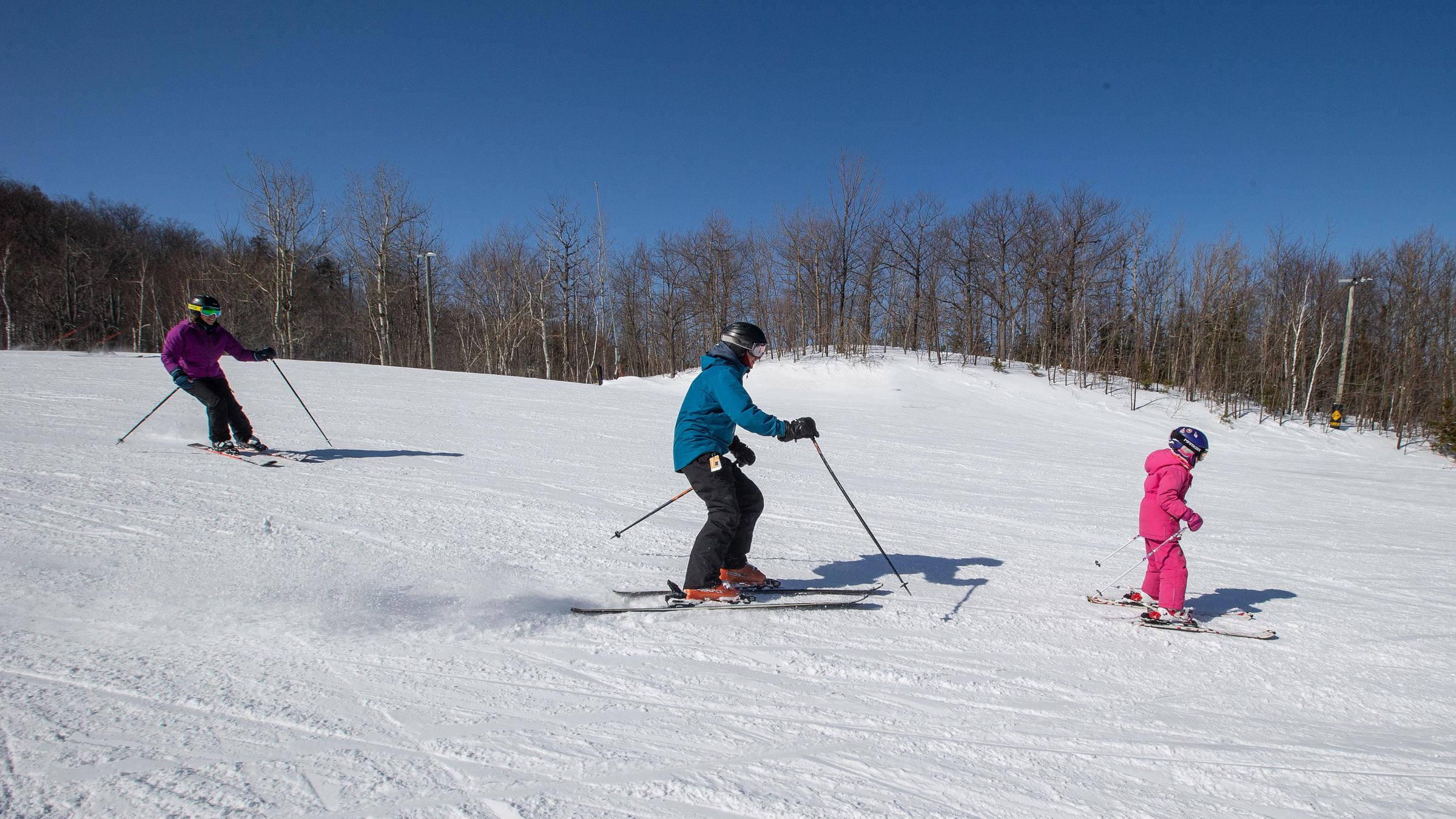 Families Skiing